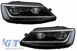 image-46-Fari anteriori LED DRL per VW Jetta Mk6 VI 11-17 Dynamic Xenon Matrix Look