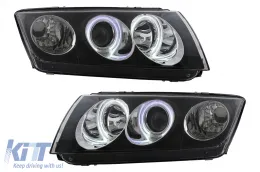 image-5-Fari CCFL Angel Eyes per Skoda Fabia 12.1999-2008 Nero Alogeno Headlights