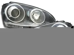 image-3-Fari DEPO per VW Golf V 5 Jetta 3 03-09 GTI Look Black LHD con motore