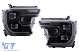 Fari Full LED per Ford Ranger T6.2 2022+ Luci Svolta Dinamiche Nero Headlights-image-6110569