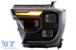 Fari Full LED per Ford Ranger T6.2 2022+ Luci Svolta Dinamiche Nero Headlights-image-6110575