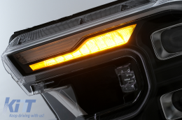 Fari Full LED per Ford Ranger T6.2 2022+ Luci Svolta Dinamiche Nero Headlights-image-6110576