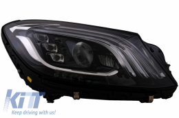 Fari Full LED per Mercedes Classe S W222 Maybach X222 13-17 Luce Facelift Look-image-6058777