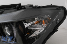 Fari LED DRL Angel Eyes per BMW 3 F30 F31 LCI Berlina Touring 15-19 Nero-image-6100384