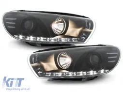 image-25-Fari LED DRL per VW Scirocco 2008-04.2014 Luci diurne Nero