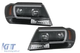 image-59-Fari LED per Jeep Grand Cherokee 99-04 Luce Tube Light Neri