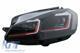 Fari LED per VW Golf 7.5 VII 17+ GTI Look Sequential Dynamic Turning Light-image-6042140
