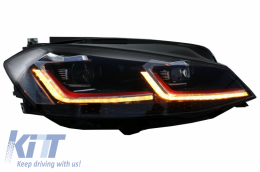 Fari LED per VW Golf 7.5 VII 17+ GTI Look Sequential Dynamic Turning Light-image-6042146