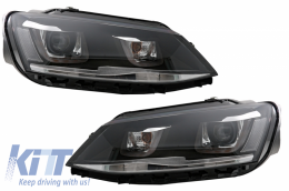 Fari LED per VW Jetta Mk6 VI 11-17 Luce GTI 3D U Bi-Xenon Design-image-6040435