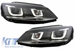 image-75-Fari LED per VW Jetta Mk6 VI 11-17 Luce GTI 3D U Bi-Xenon Design