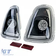 Fari posteriori a LED in vetro trasparente neri adatti per Mini One Cooper R56 2006-2010-image-6207763