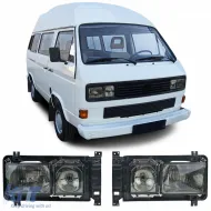 image-77-Fari rettangolari Karat Fari doppi fumo nero adatti per VW Bus T3 80-92