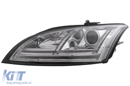 Fari Xenon DRL LED per Audi TT 8J 2006-2010 Segnale Dinamico Cromo Luci Diurna-image-6111481