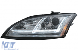 Fari Xenon DRL LED per Audi TT 8J 2006-2010 Segnale Dinamico Cromo Luci Diurna-image-6111485