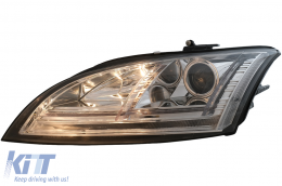 Fari Xenon DRL LED per Audi TT 8J 2006-2010 Segnale Dinamico Cromo Luci Diurna-image-6111488