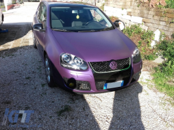 Fari Xenon Look per VW Golf 5 V Mk5 03-07 Jetta 05-10 GTI R32 Nero Edition-image-6021967