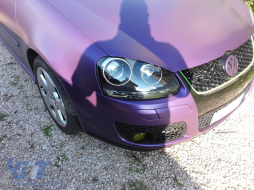 Fari Xenon Look per VW Golf 5 V Mk5 03-07 Jetta 05-10 GTI R32 Nero Edition-image-6021968