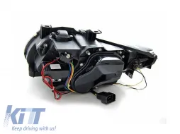 Fari xenon tuning adatti per BMW Serie 3 E92/E93 2006-2010 AFS con base nera-image-6152563