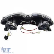 Faro nero E-approvato Nuovo per Yamaha XP 500 TMAX 2001-2007-image-6259074