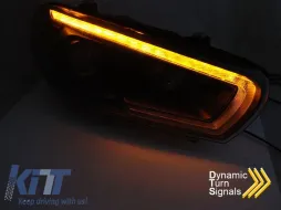 Faro tubo SEQ LED adatto per Volkswagen Scirocco 2008-2014 Nero-image-6238755