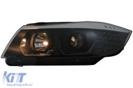 Faros 3D LED para BMW 3 Limousine E90 Touring E91 03.05-08.08 LHD Negro-image-6078894