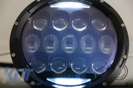 Faros 7 pulgadas CREE LED Ámbar Halo DRL para Jeep Wrangler TJ JK 97-18-image-6065741