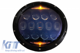 Faros 7 pulgadas CREE LED Ámbar Halo DRL para Jeep Wrangler TJ JK 97-18-image-6065742