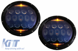 Faros 7 pulgadas CREE LED Ámbar Halo DRL para Jeep Wrangler TJ JK 97-18-image-6065743