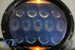 Faros 7 pulgadas CREE LED Ámbar Halo DRL para Jeep Wrangler TJ JK 97-18-image-6065744