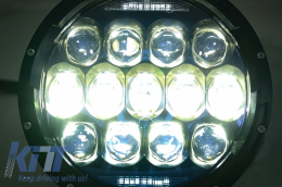 Faros 7 pulgadas CREE LED Ámbar Halo DRL para Jeep Wrangler TJ JK 97-18-image-6065750