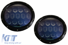 Faros 7 pulgadas CREE LED Ámbar Halo DRL para Jeep Wrangler TJ JK 97-18-image-6065752