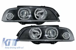 image-32-Faros Angel Eye 2 llantas para BMW 5 Series E39 95-00 RHD / LHD Drive Negro-