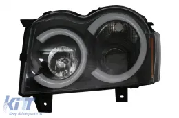 Faros Angel Eyes BARRA LED para Jeep Grand Cherokee WK 05-08 Negro-image-6089996