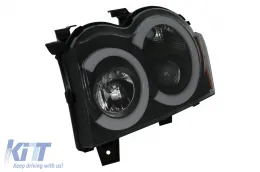 Faros Angel Eyes BARRA LED para Jeep Grand Cherokee WK 05-08 Negro-image-6089997