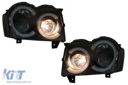 Faros Angel Eyes BARRA LED para Jeep Grand Cherokee WK 05-08 Negro-image-6090000