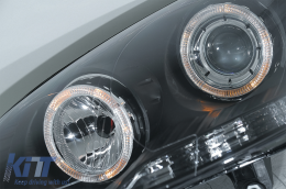 Faros Angel Eyes Doble Halo Rims para VW Golf 5 V 2003-2007 LHD o RHD Negro-image-6078925