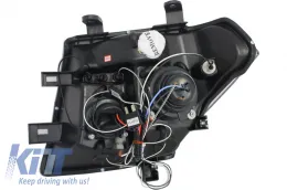 Faros Angel Eyes para NISSAN Navara D40 04-09 Pathfinder R51 05-08 LHD negro-image-6027097