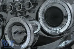 Faros Angel Eyes para Nissan Navara D40 04-09 Pathfinder R51 05-08 cromado-image-6084152