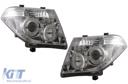 Faros Angel Eyes para Nissan Navara D40 04-09 Pathfinder R51 05-08 cromado-image-6084160