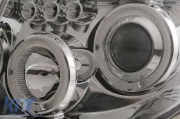 Faros Angel Eyes para Nissan Navara D40 04-09 Pathfinder R51 05-08 cromado-image-6084161