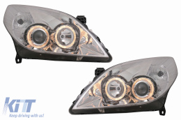 Faros Angel Eyes para Opel Vectra C / Signum Facelift 09.2005-2008 Cromado-image-6086956