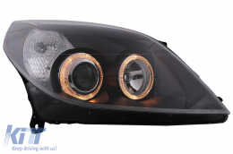 Faros Angel Eyes para Opel Vectra C Signum Facelift 09.2005-2008 Negro-image-6098046