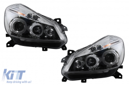 Faros Angel Eyes para Renault Clio III 2005-2009 cromados-image-6127980