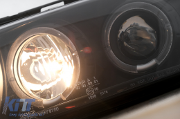 Faros Angel Eyes para VW Passat B5 3B 11.1996-08.2000 Luces Halógenas Negro-image-6111985