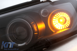 Faros Angel Eyes para VW Passat B5 3B 11.1996-08.2000 Luces Halógenas Negro-image-6111988