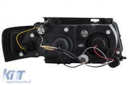 Faros Angel Eyes para VW Passat B5 3B 11.1996-08.2000 Luces Halógenas Negro-image-6111989