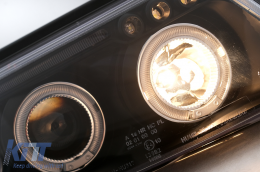 Faros Angel Eyes para VW Passat B5 3B 11.1996-08.2000 Luces Halógenas Negro-image-6112575