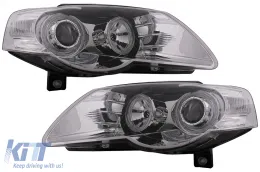 Faros Angel Eyes para VW Passat B6 3C 03.2005-2010 Chrome LHD o RHD-image-6093551