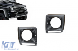 Faros Cubiertas Fibra Carbon Para Mercedes Clase G W463 1989-2018 G65 Look-image-6106648