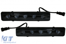 image-28-Faros Cubiertas Negro LED DRL Para Mercedes Clase G W463 89-12 G65 Look